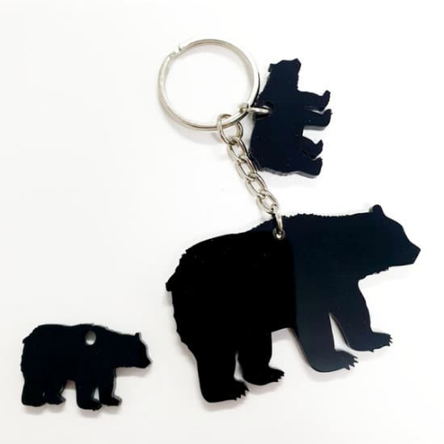 Mama/Papa Bear & Baby Bear Keychain