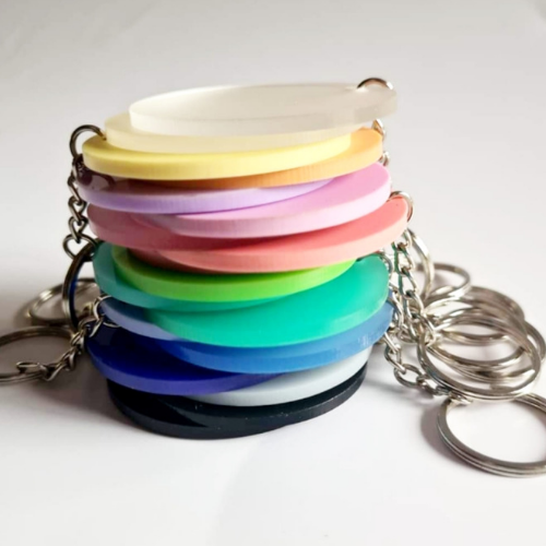 Round Keyring Acrylic Bulk