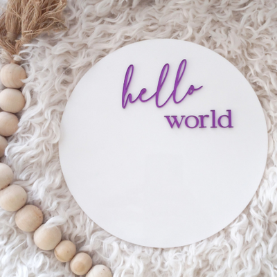 Hello World Plaque - Blank - 2mm