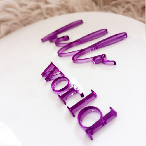 Hello World Plaque - Blank - 2mm