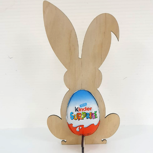 Plywood Bunny Kinder Egg Holder