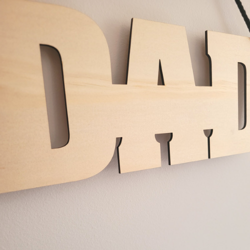 DAD Hanging Sign + Black hanging cord