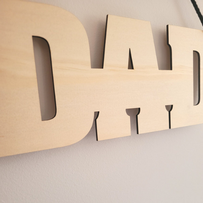 DAD Hanging Sign + Black hanging cord