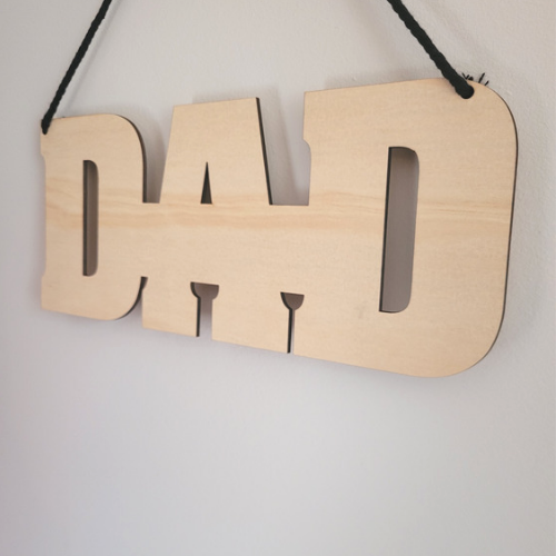 DAD Hanging Sign + Black hanging cord