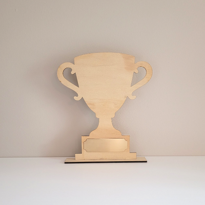 Trophy + Base - with engraving plate