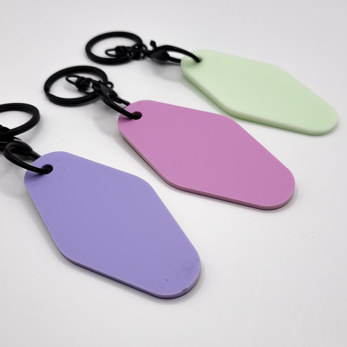 Hotel Keyring / Tag - Acrylic ALL COLOURS