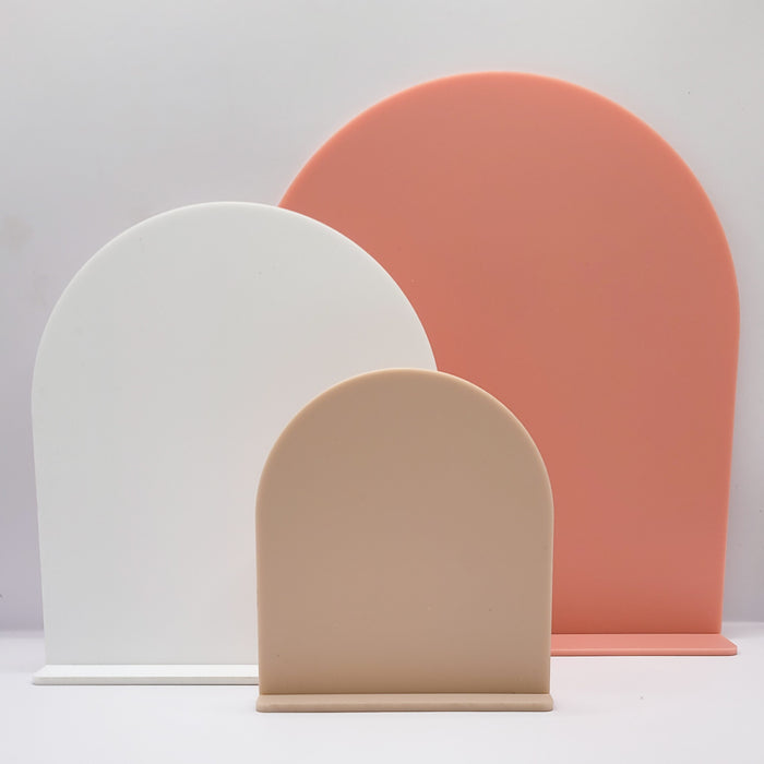 Small - Acrylic Arch Sign + Base (100mm x 112mm) — Laser Cut Blanks
