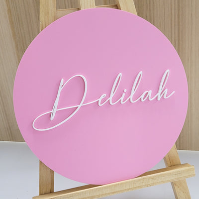 3D Acrylic Name Plaque - Single name