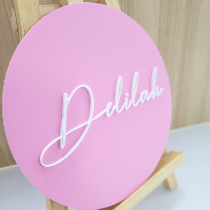 3D Acrylic Name Plaque - Single name