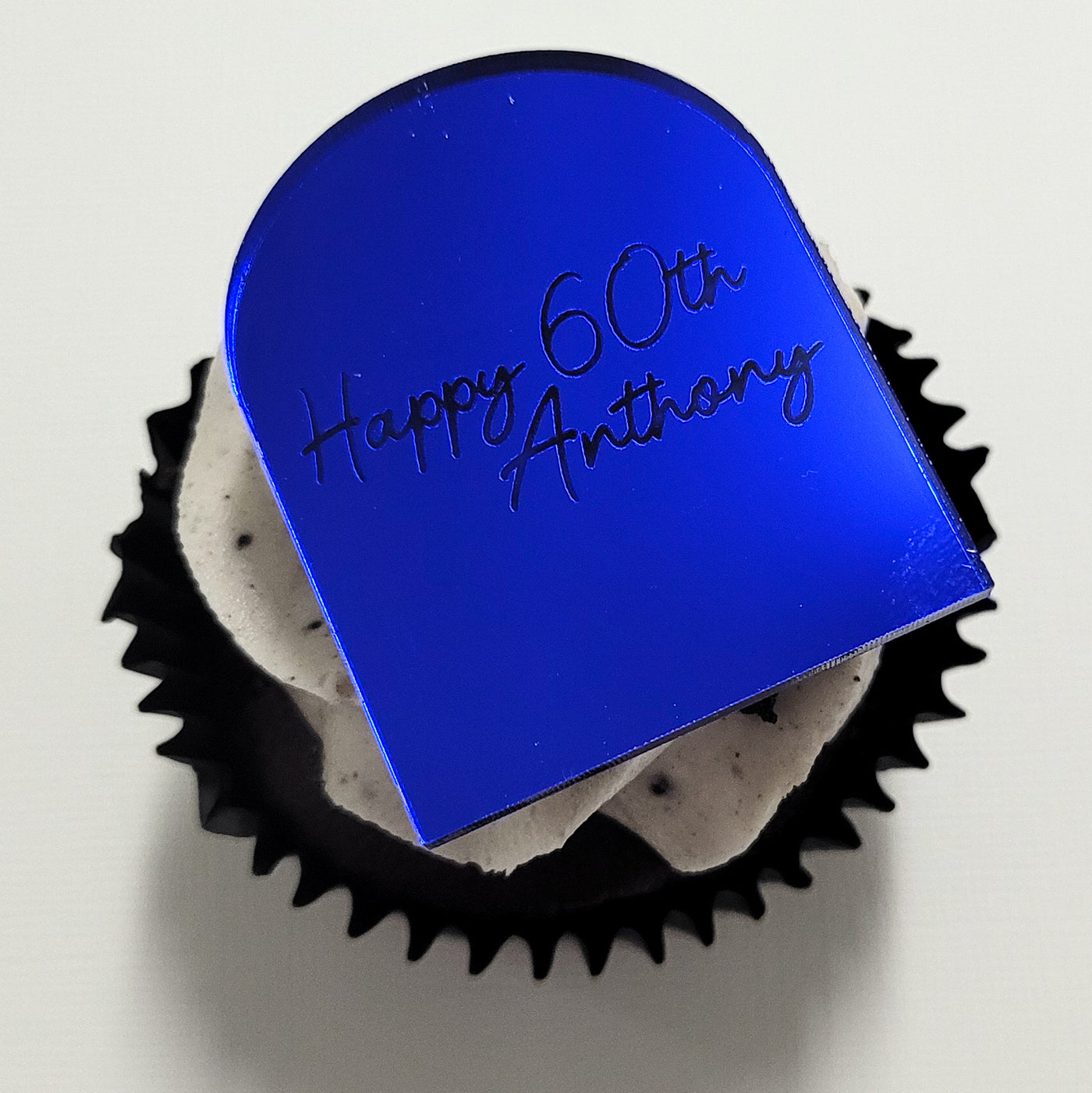 Custom Engraved Cupcake Topper Plaque - Arch