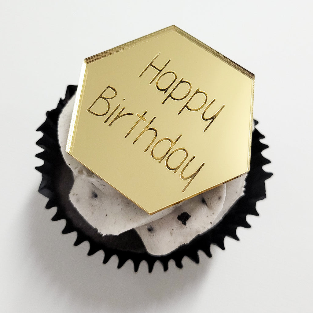 Custom Engraved Cupcake Toppers — Laser Cut Blanks