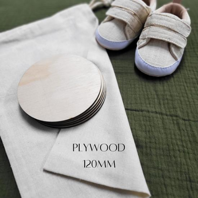 Timber 120mm Milestone Disks + Calico Bag - Plywood