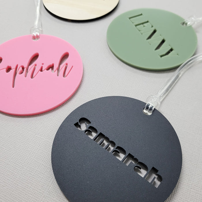 Personalised Bag Tag - 75mm Circle