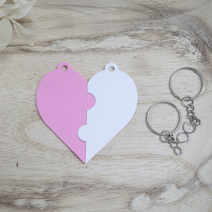 Couples Heart Keyring