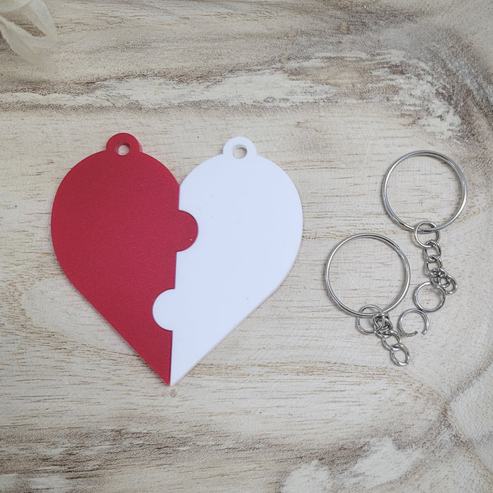 Couples Heart Keyring