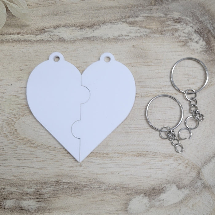 Couples Heart Keyring