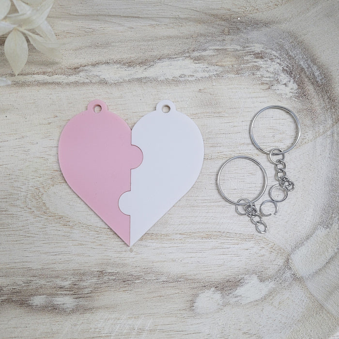 Couples Heart Keyring