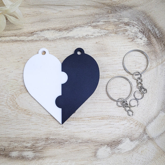 Couples Heart Keyring