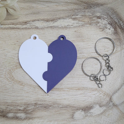 Couples Heart Keyring