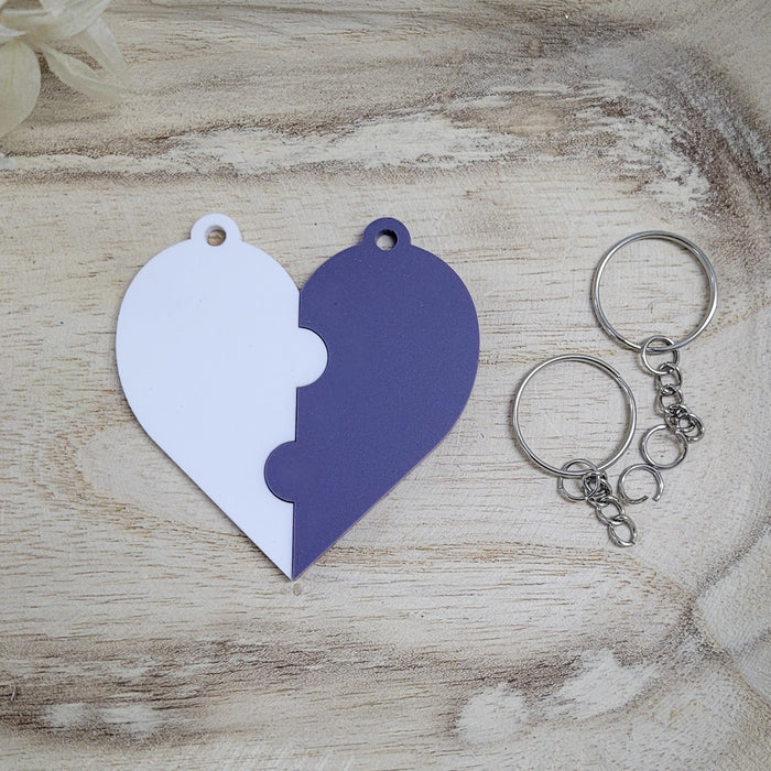 Couples Heart Keyring