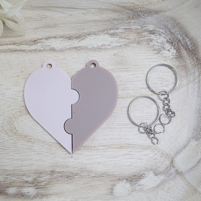 Couples Heart Keyring