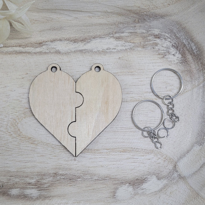 Couples Heart Keyring