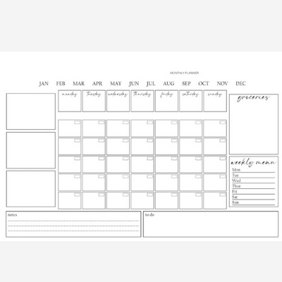 Family Monthly Planner SVG File