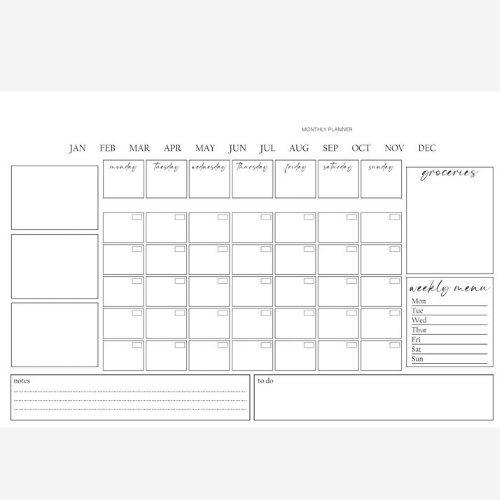 Family Monthly Planner SVG File