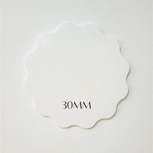 Acrylic Ripple Circle - 30mm (5pack)
