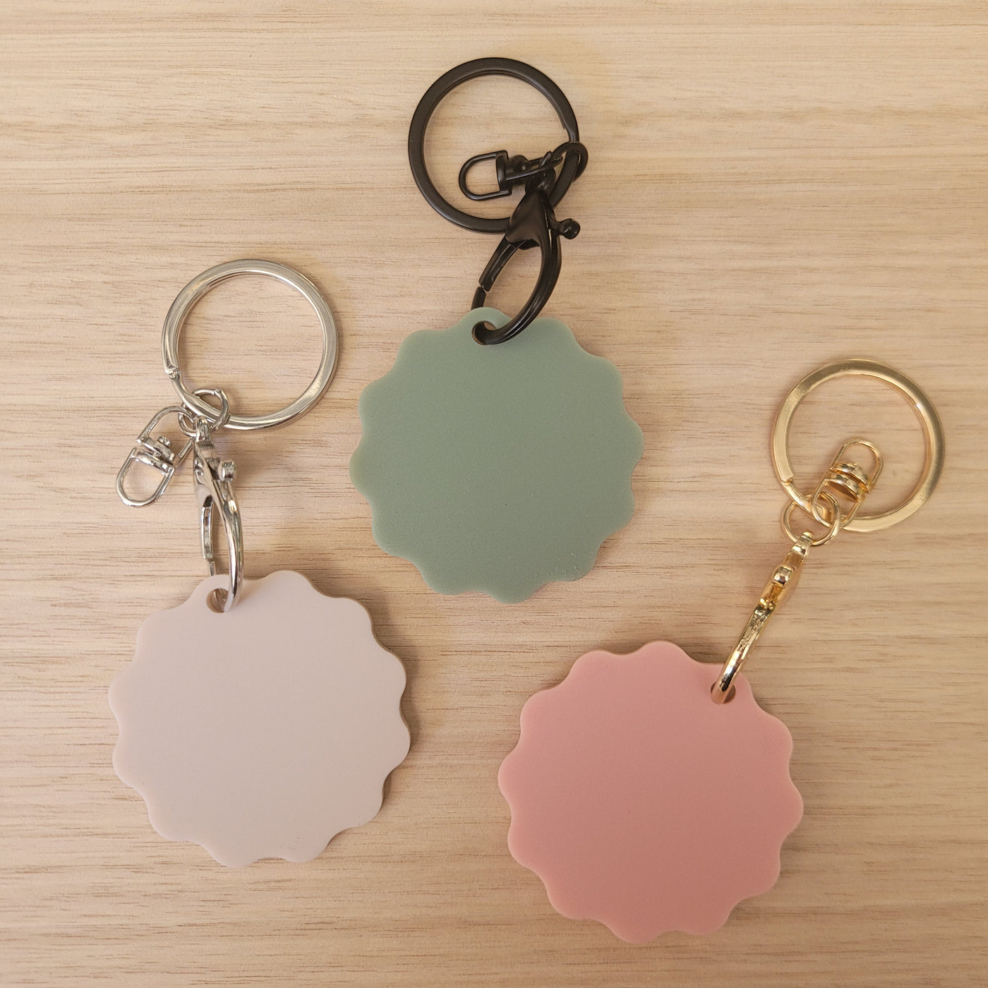 Round Ripple Keyring Acrylic - 50mm