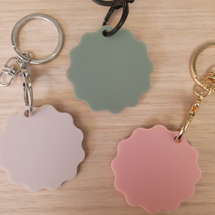 Round Ripple Keyring Acrylic - 50mm