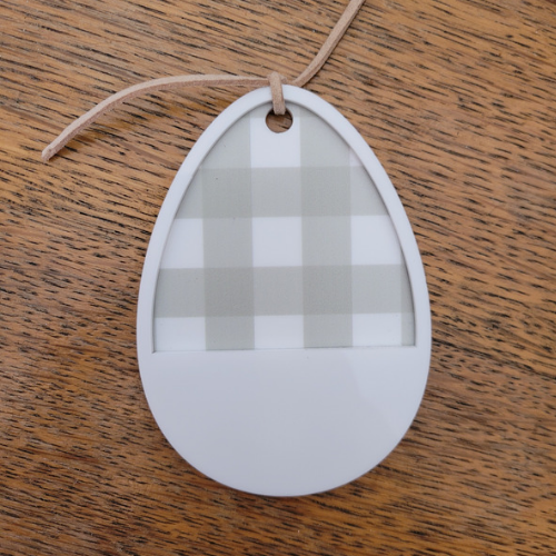 Gingham Acrylic Double Layered Tag