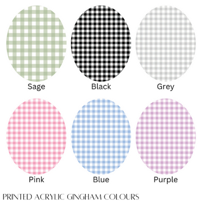 Gingham 50mm Keyring