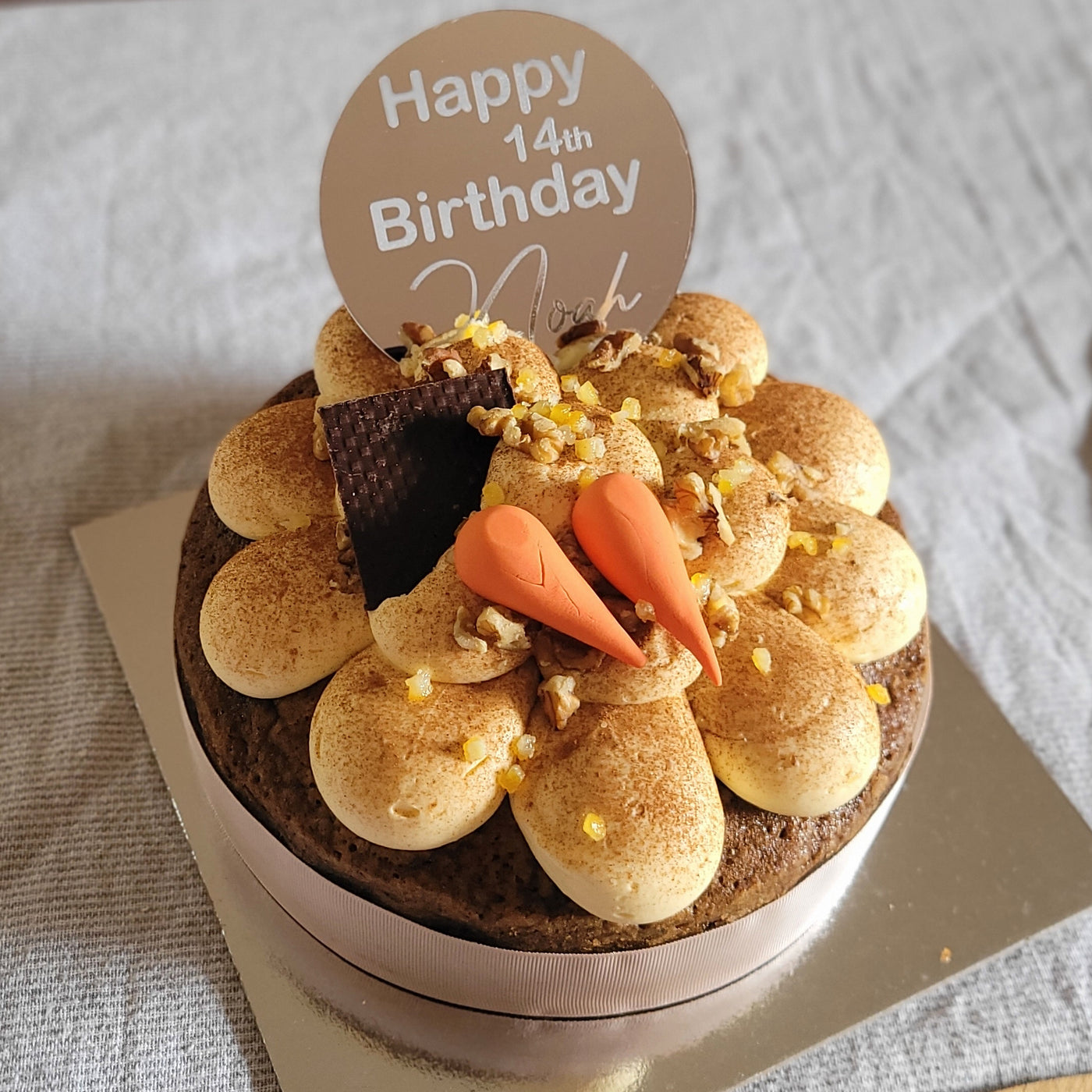 Engraved Cake Topper Disk - 100mm