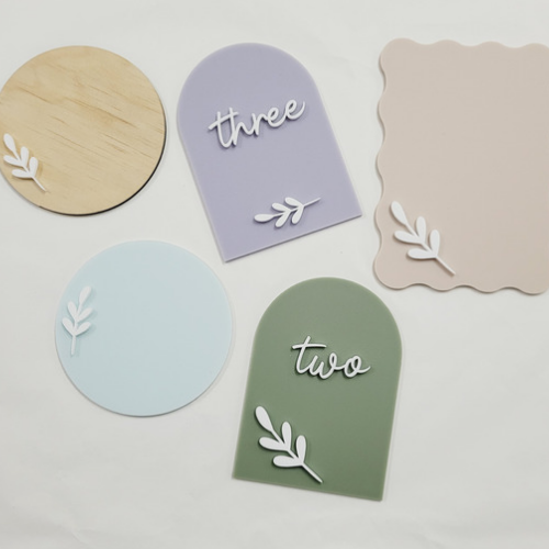 Leaves - Perfect for Milesone Plaques (set of 5)