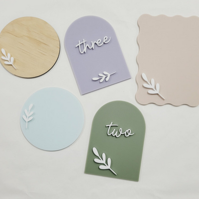 Leaves - Perfect for Milesone Plaques (set of 5)