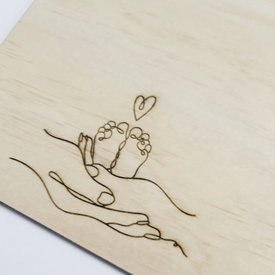 Mums hands, Baby's feet - Engraved Plaque