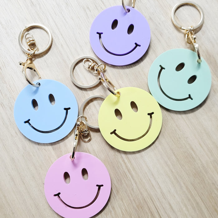 Smiley Face Keyring