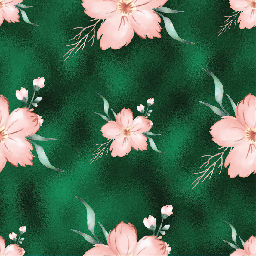 Emerald & Blush Flowers
