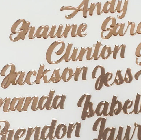 Place Settings | Mini script name plaques