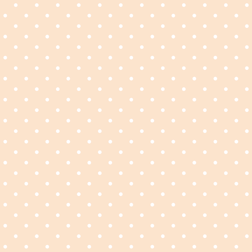 Peach + White Dots