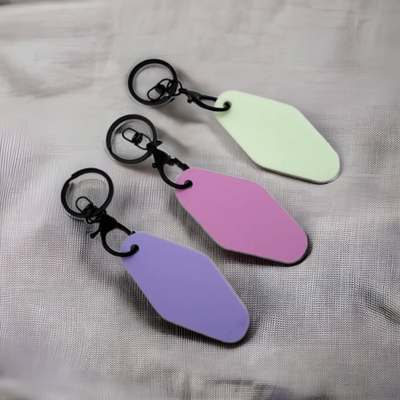 Hotel Keyring / Tag - Acrylic ALL COLOURS