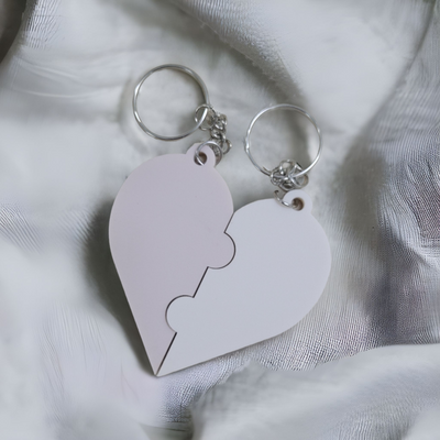Couples Heart Keyring