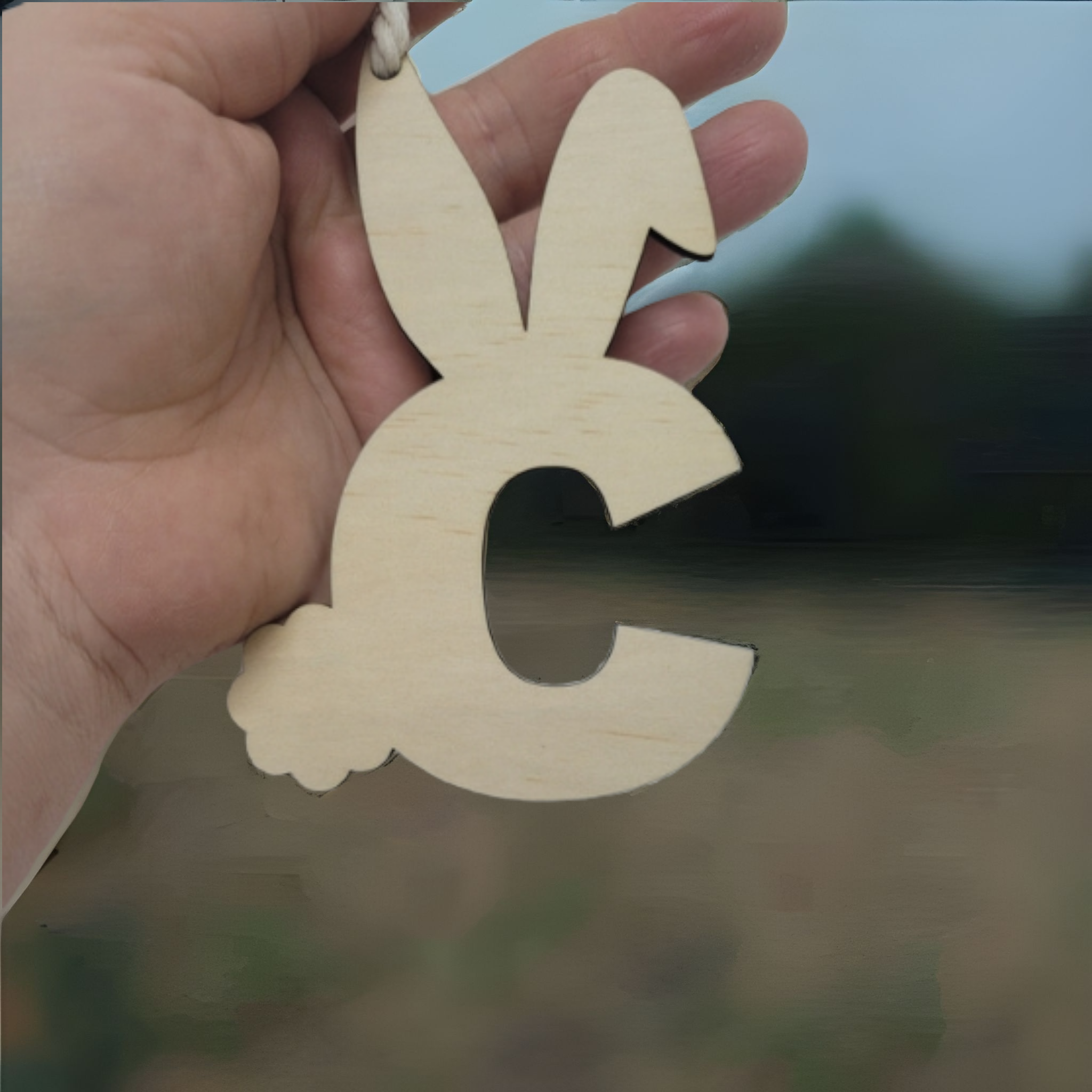 Easter - Bunny Letter Tag (Large)