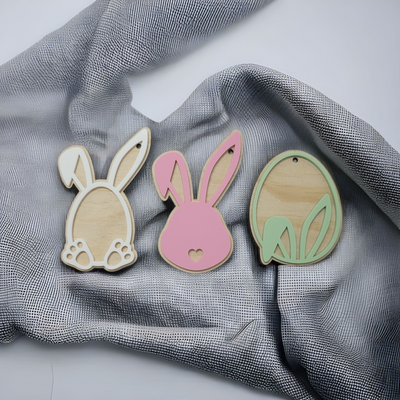 Double Layered Easter Tag - Assorted