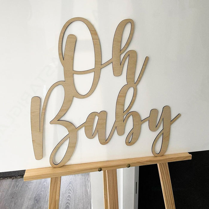 Oh Baby Sign - Plywood
