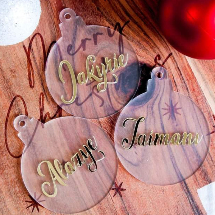Personalised Double Layered Christmas Bauble