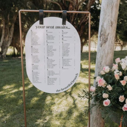 A1 Acrylic Oval Sign